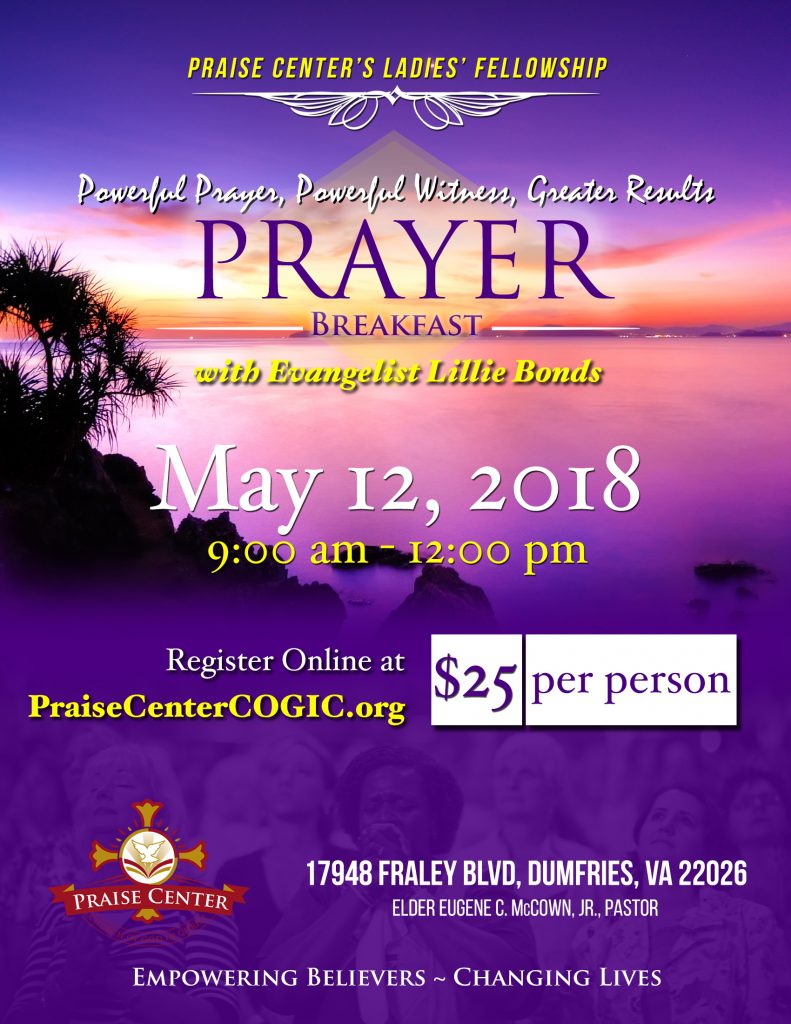 2nd Annual Ladies' Fellowship Prayer Breakfast  Praise Center Church