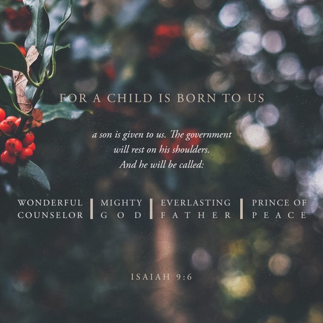 For unto us a child is born.